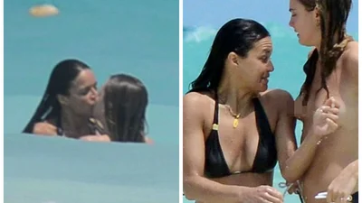 Горячая парочка: Кара Делевинь топлесс целовала Мишель Родригес на пляже
