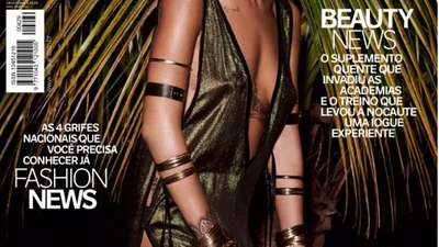 Рианна с голой грудью в новой фотосессии бразильского Vogue
