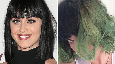 Неудачный эксперимент Кэти Перри с зелеными волосами