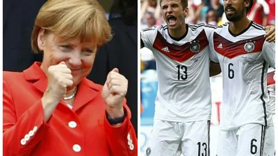 Ангела Меркель поздравила сборную Германии в раздевалке