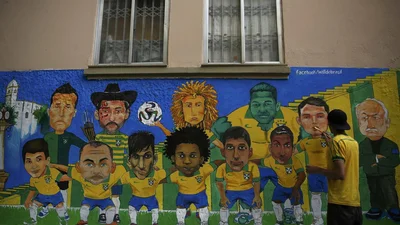 ЧМ 2014: Футбольные граффити появились по всей Бразилии