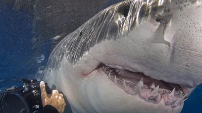 Экстремальное погружение: Невероятные селфи с акулой
