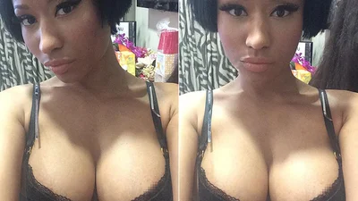 Ники Минаж показала свою грудь во всей красе