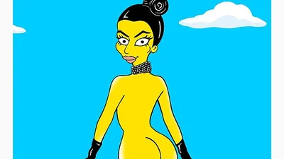 Гола і мокра Кардаш'ян поповнила сім'ю Сімпсонів