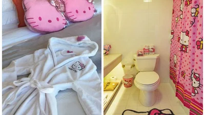 Рай для фанатов Hello Kitty: отельный номер с кошками
