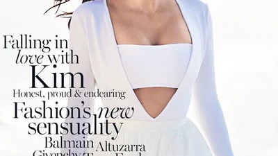 Ким Карадашьян начала Новый год с обложки Vogue