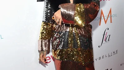 Рианна и Майли Сайрус на модной церемонии в Лос-Анджелесе