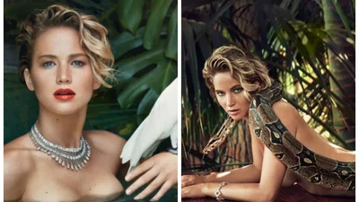 Оскароносная Дженнифер Лоуренс оголилась с питоном