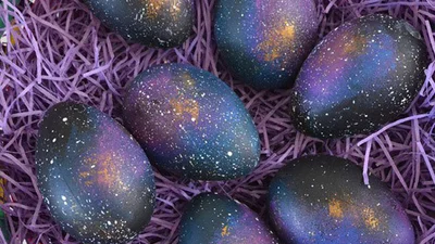 Скоро Пасха: делаем космические яйца