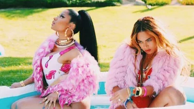 Яркий гламур: первые кадры из клипа Ники Минаж и Бейонсе