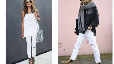 Начистоту: с чем сочетать белые джинсы летом