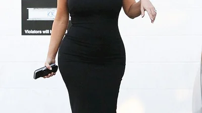 Беременная Ким Кардашьян заметно поправилась