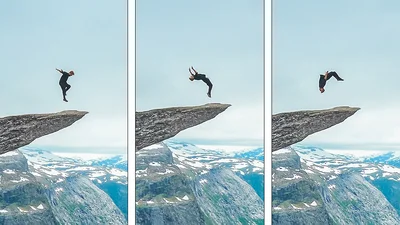 Мурашки по коже: парень совершил опасный трюк на обрыве