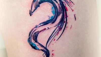 Мания: 20 крутых и маленьких акварельных тату