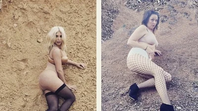 Неможливо не засміятися: дівчина пародіює популярні фото зірок