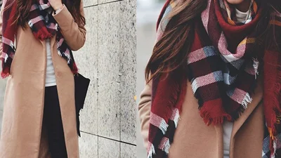 Осенний стиль: как носить широкий шарф
