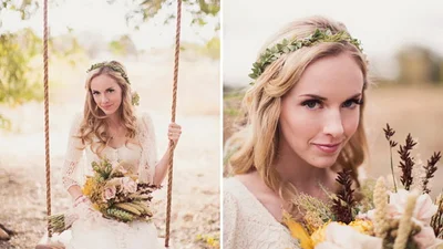 Осенняя свадьба: выбираем тематическую прическу