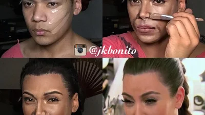 Хлопець використовує косметику, щоб перетворюватися на селебріті