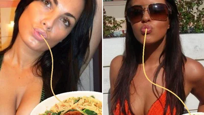 Смішні люди: качині обличчя виправили, додавши спагеті