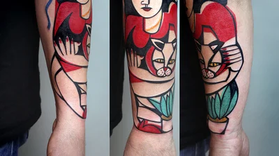 Умей выделиться: уникальные и крутые тату в стиле кубизма