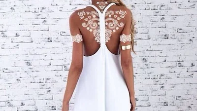 Сплошная нежность: красивые белые хенна-тату