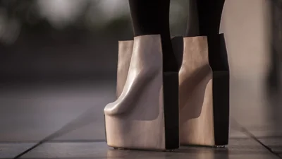 ГаГа одобрит: девушка создала прямоугольные туфли