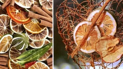 34 способа использовать цитрусовые, как новогодний декор