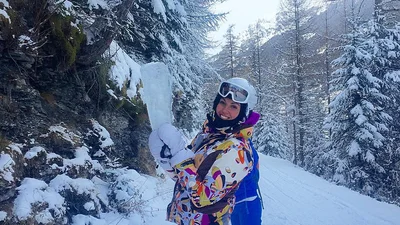 Яна Клочкова отдыхает на горнолыжном курорте