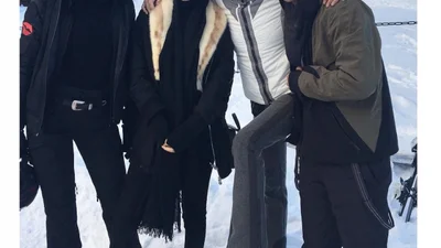 Открыть сезон: в чем звезды катаются на лыжах