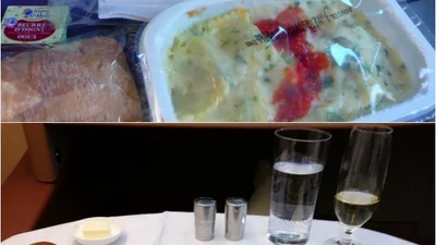 Разница между едой в самолете эконом класса и бизнес класса