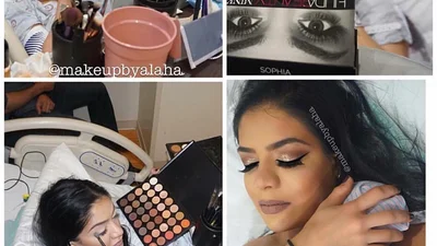 Во время схваток эта девушка делала себе макияж