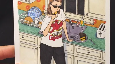 Ілюстрації про те, чим займаються дівчата наодинці