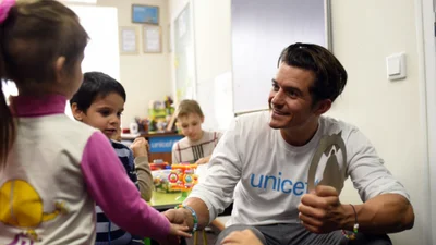 Орландо Блум в Україні присвятив час дітям