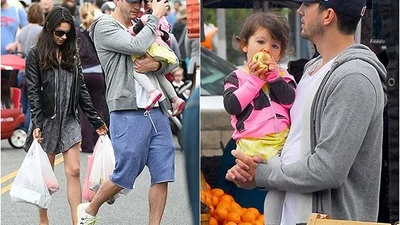 Ештона Катчера та Мілу Куніс підловили на милій прогулянці з дочкою