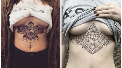 Стильні ідеї для спокусливого татуювання під грудьми