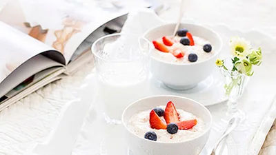 Рецепт мигдально-кремового рису з ягодами