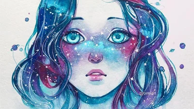 Галактичний макіяж - тренд Хелловіна