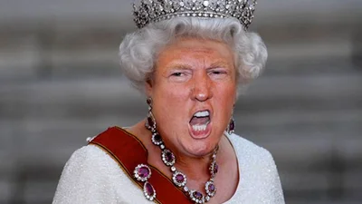Прикол: Дональд Трамп приміряв образ Королеви Британії