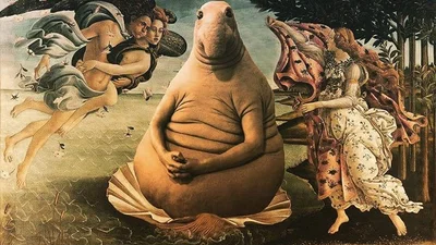 Мем "ждун" вирішив потусити на картинах великих художників