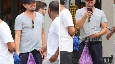 Ді Капріо прив'язав до себе пакет і йому байдуже, що ви про нього думаєте