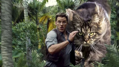 Парк котячого періоду: хтось замінив у фільмі динозаврів на котів, і це дуже весело