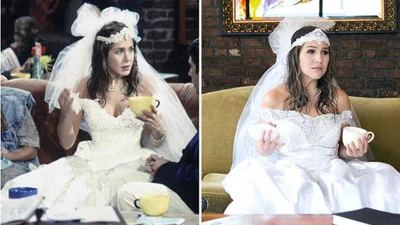 Девушка скопировала образы Рэйчел из "Друзей", и это так круто выглядит