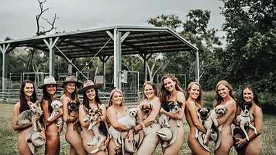 Австралійські студенти роздягнулись і разом з тваринами знялись у провокаційній фотосесії
