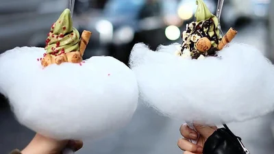 Tasty-тренд: мороженое в сахарной вате