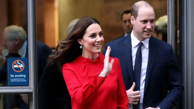 Беременная Кейт Миддлтон поразила образом в ярко-красном платье