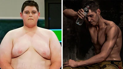 До и после: парень похудел на 80 килограммов и стал сексуальным пожарным