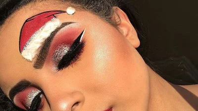 Брови Санты - безумная идея макияжа для любителей праздников