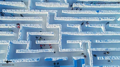 У Польщі збудували найбільший у світі сніговий лабіринт