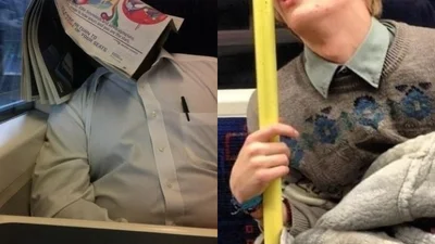 Сміх та й годі: потішні фото людей, які заснули у громадському транспорті
