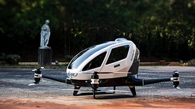 Будущее близко: летающее такси впервые взяла на борт человека